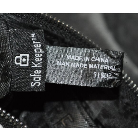 Reaction Kenneth Cole black & white stripe 2 pocket clutch or makeup bag (21G) - Picture 7 of 8